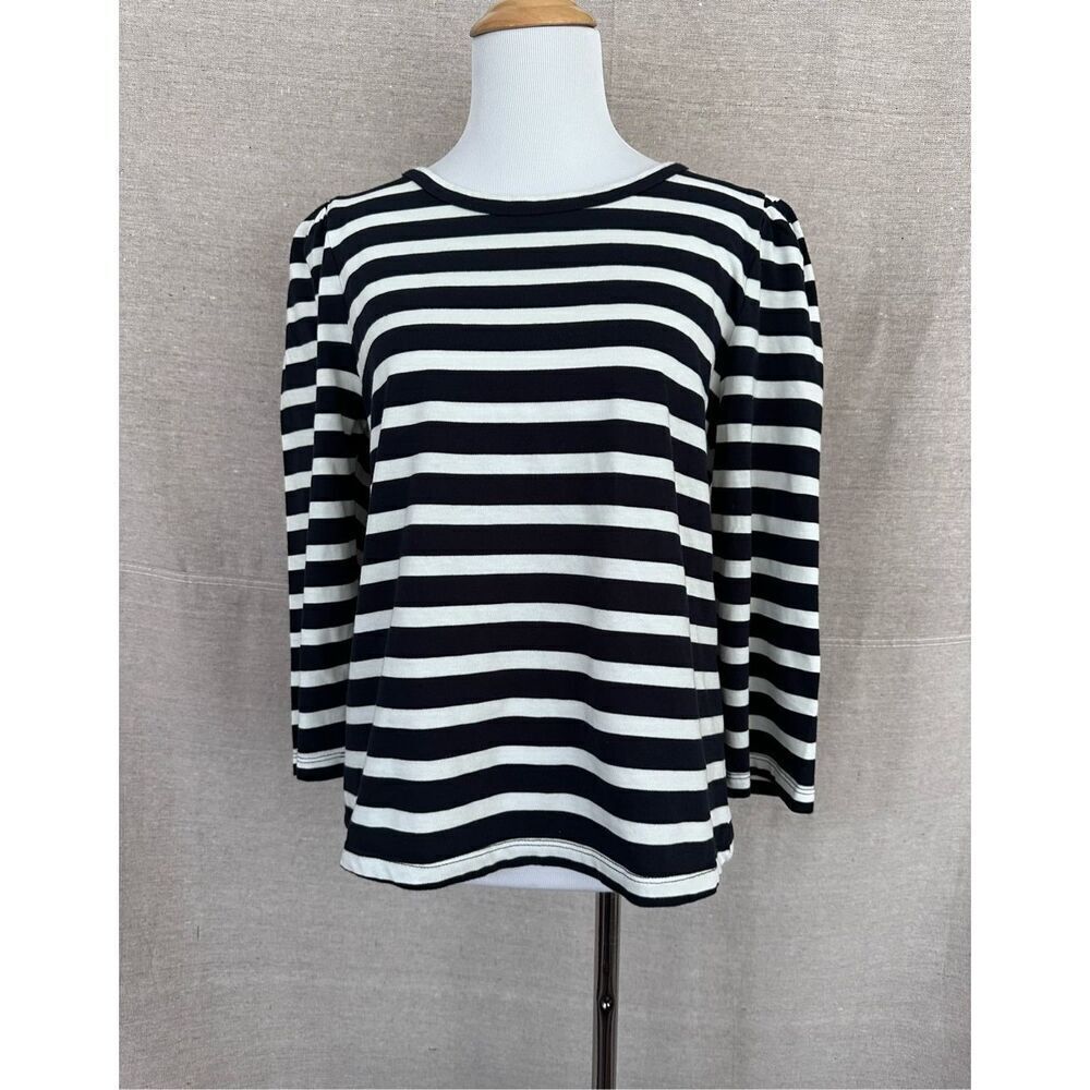 NWT J.Crew Blue and White Top size M